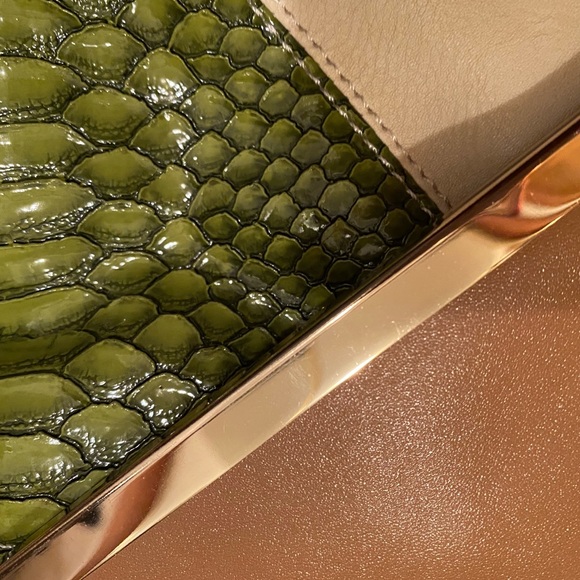 Snakeskin Mixed Leather Panel Purse - Picture 6 of 8